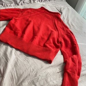 Red turtle neck sweater